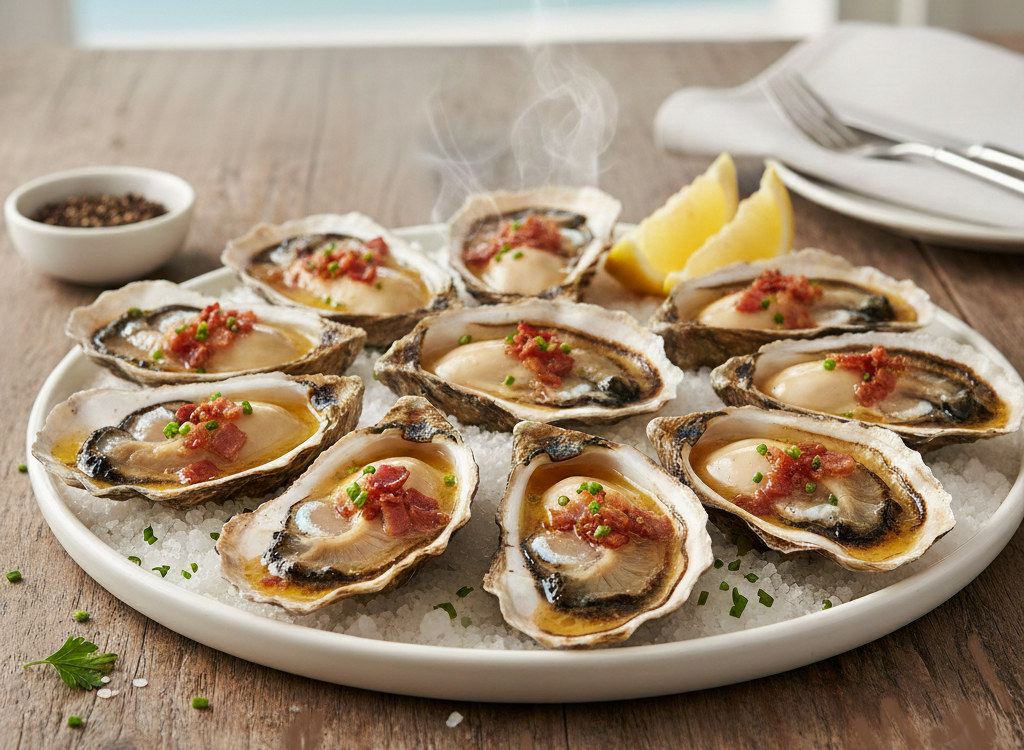 Oysters Kilpatrick with recipe