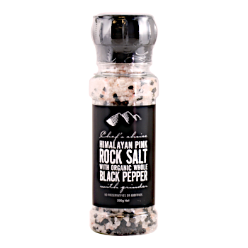 Pink Rock Salt & Organic Black Pepper Grinder 200g