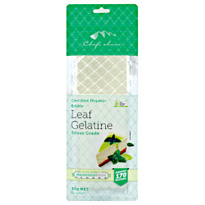 Gelatine Leaves Organic Silver 12 pack