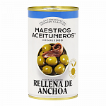 Olives Manzanilla Stuffed w/Anchovies 350g Maestros