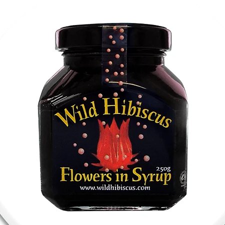Wild Hibiscus Flowers in Syrup 250g 11 Flowers